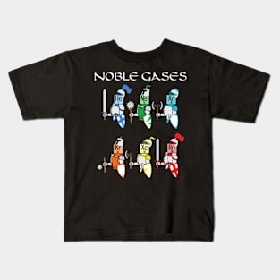 Chemistry Medieval Science Noble Gases Knight Kids T-Shirt